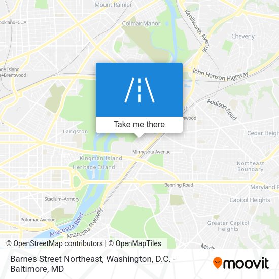 Mapa de Barnes Street Northeast