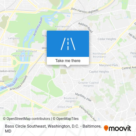 Mapa de Bass Circle Southeast