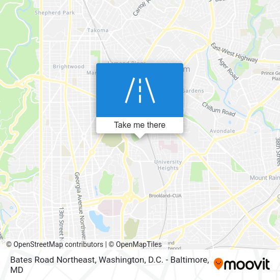 Mapa de Bates Road Northeast