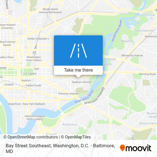 Bay Street Southeast map