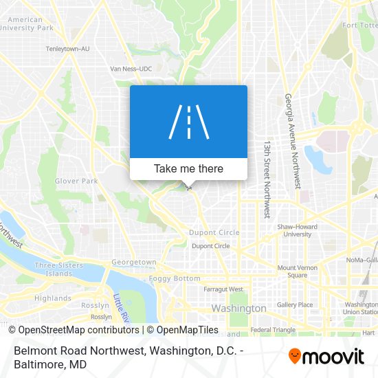 Mapa de Belmont Road Northwest