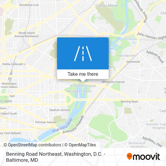 Benning Road Northeast map
