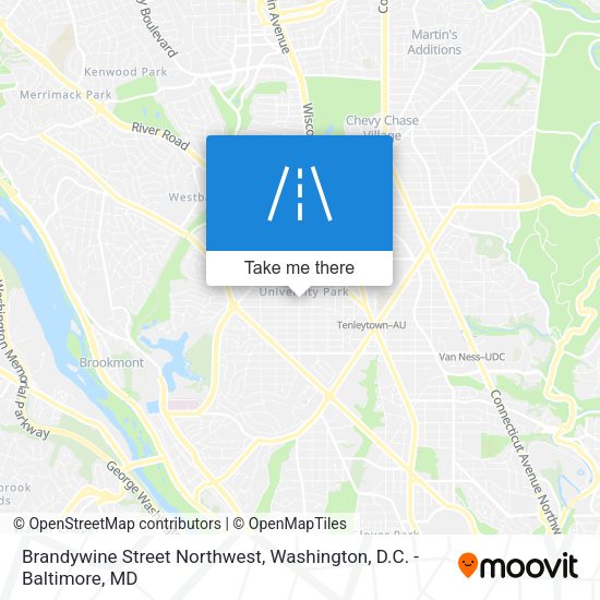 Brandywine Street Northwest map