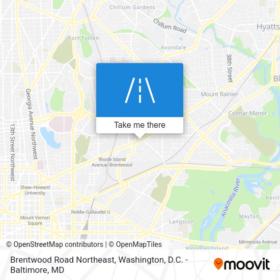 Mapa de Brentwood Road Northeast
