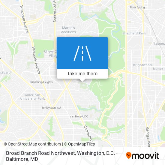 Broad Branch Road Northwest map