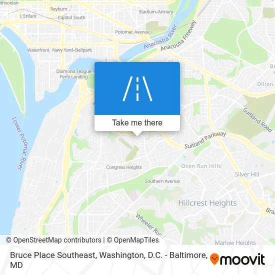 Bruce Place Southeast map