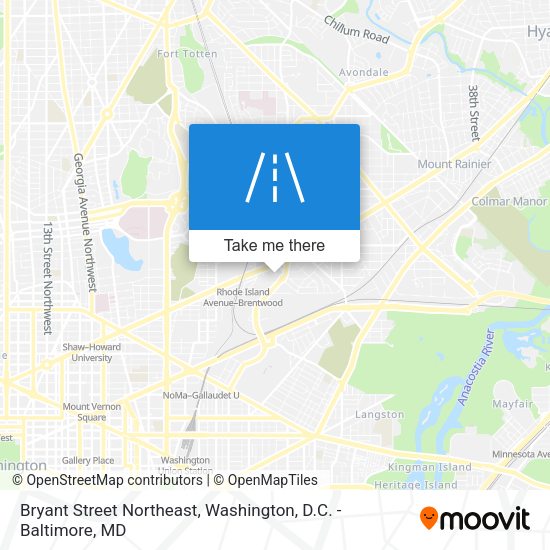 Mapa de Bryant Street Northeast