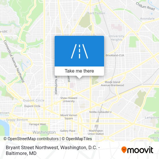 Bryant Street Northwest map