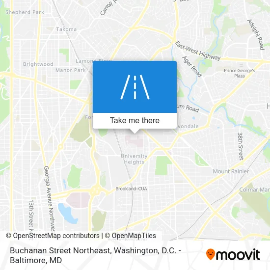 Mapa de Buchanan Street Northeast