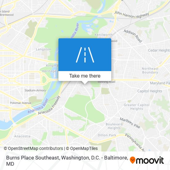 Burns Place Southeast map