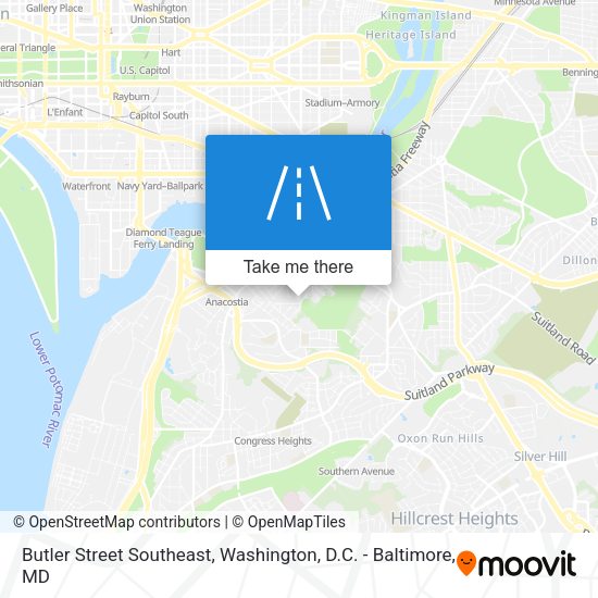 Butler Street Southeast map