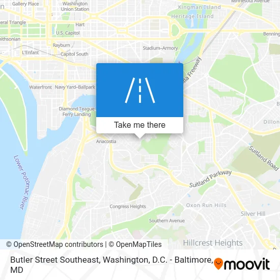 Butler Street Southeast map