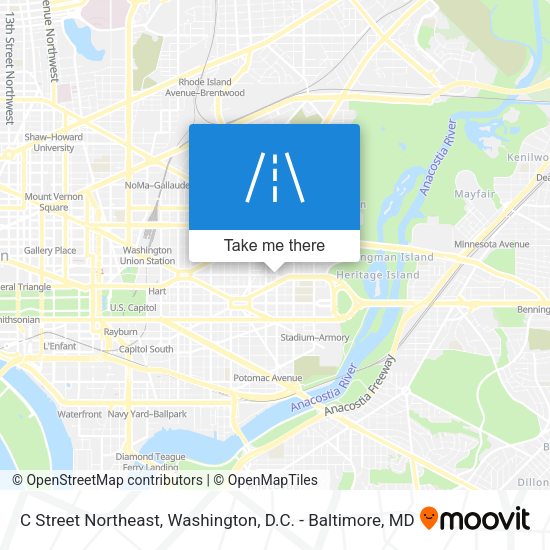 C Street Northeast map