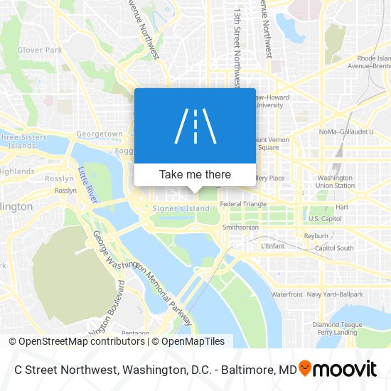 C Street Northwest map