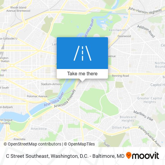 C Street Southeast map