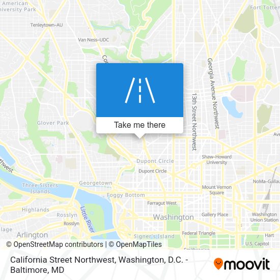 Mapa de California Street Northwest