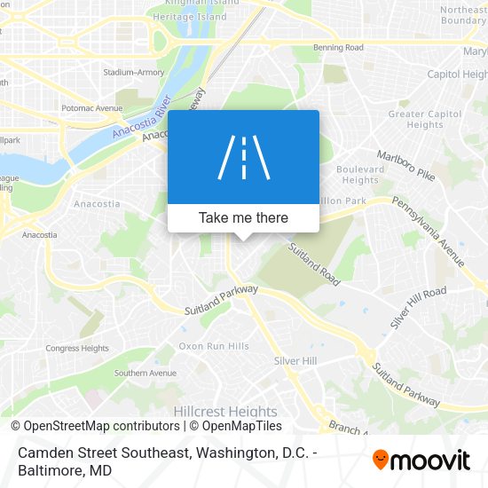 Mapa de Camden Street Southeast