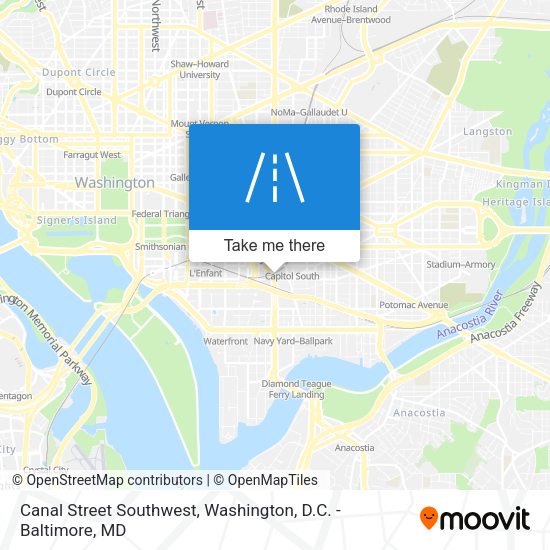 Mapa de Canal Street Southwest