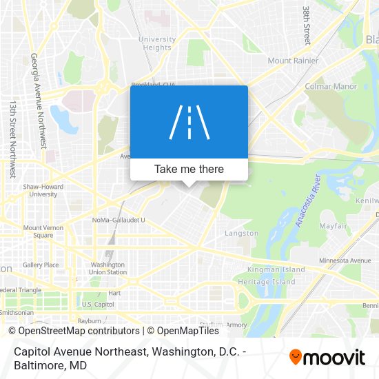 Mapa de Capitol Avenue Northeast