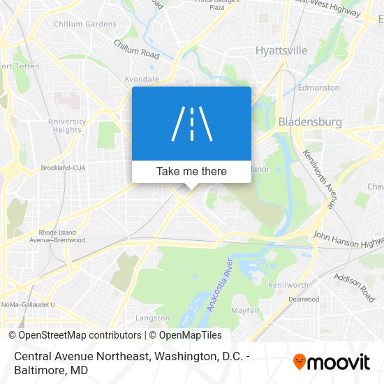 Mapa de Central Avenue Northeast