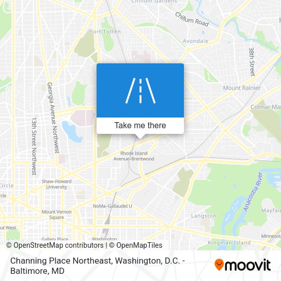 Channing Place Northeast map