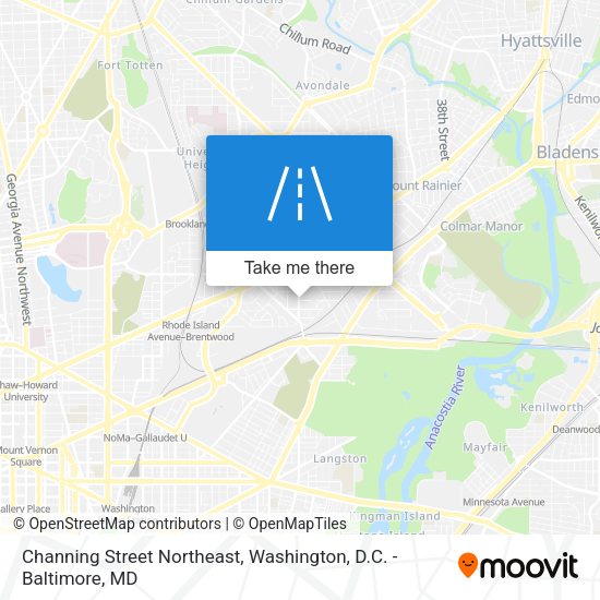 Channing Street Northeast map
