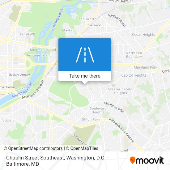 Mapa de Chaplin Street Southeast