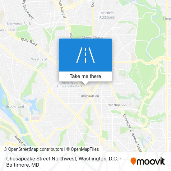 Chesapeake Street Northwest map