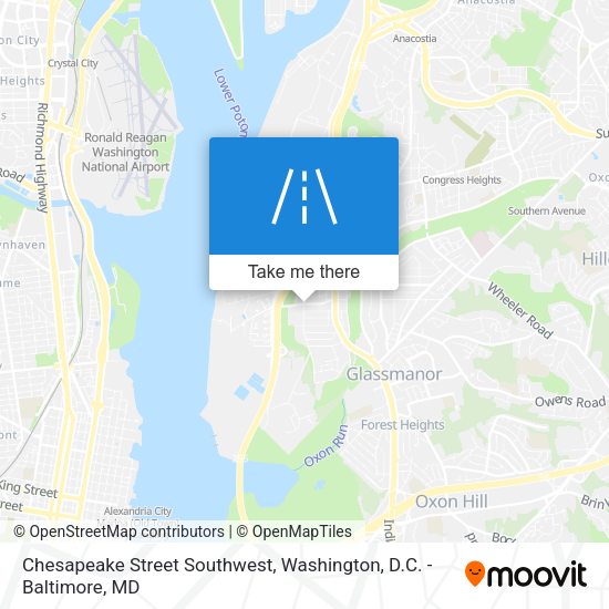 Chesapeake Street Southwest map