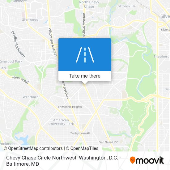 Chevy Chase Circle Northwest map