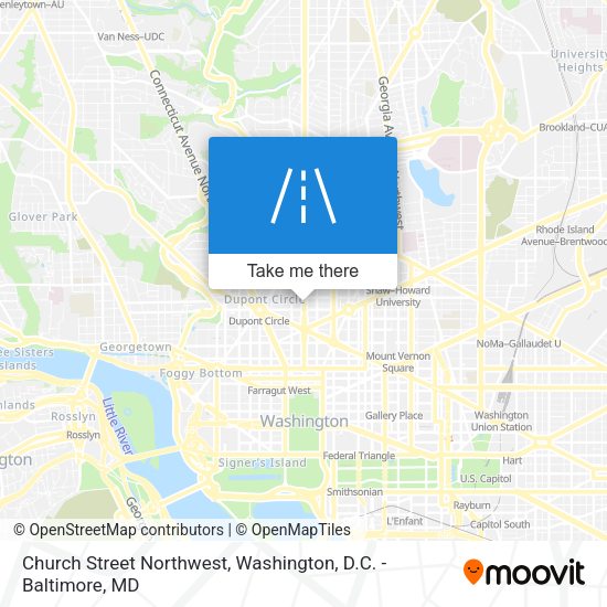 Mapa de Church Street Northwest