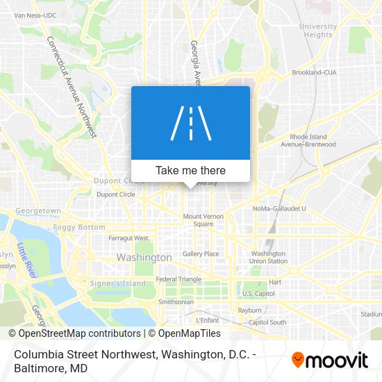 Mapa de Columbia Street Northwest