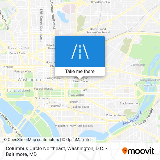 Columbus Circle Northeast map