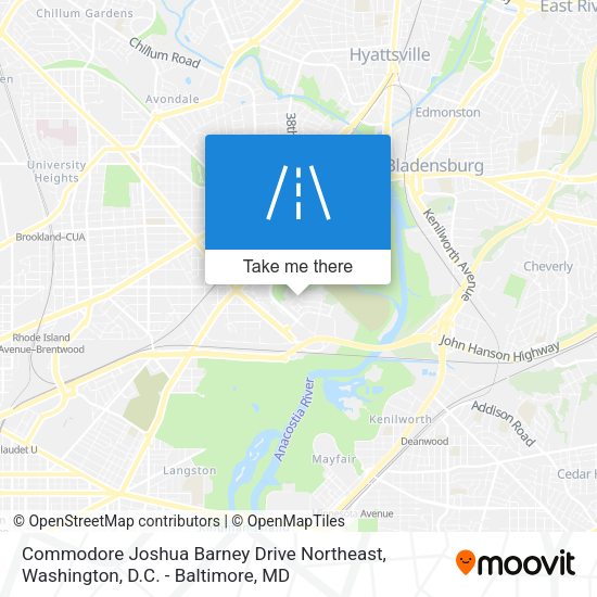 Commodore Joshua Barney Drive Northeast map