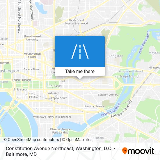 Mapa de Constitution Avenue Northeast