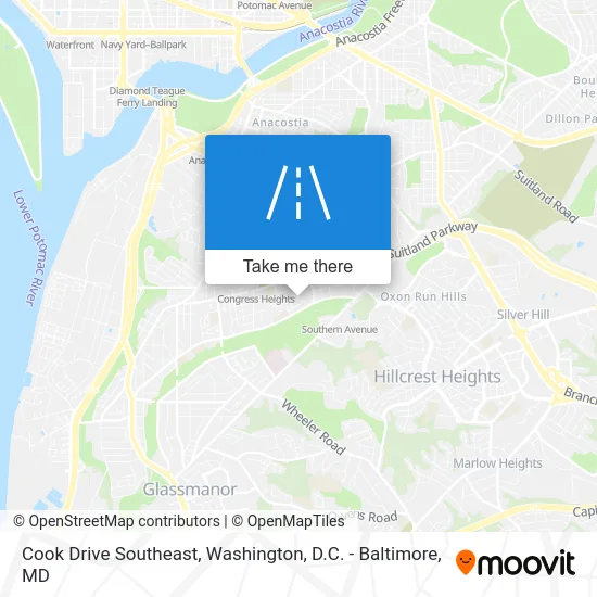 Cook Drive Southeast map