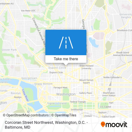 Corcoran Street Northwest map