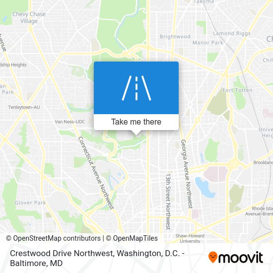 Crestwood Drive Northwest map