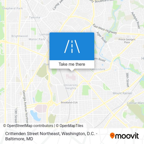 Mapa de Crittenden Street Northeast