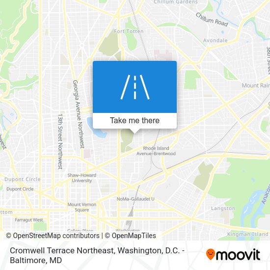 Mapa de Cromwell Terrace Northeast
