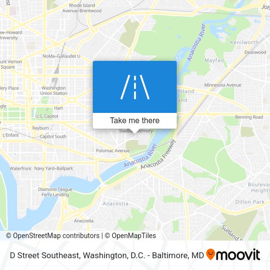 D Street Southeast map