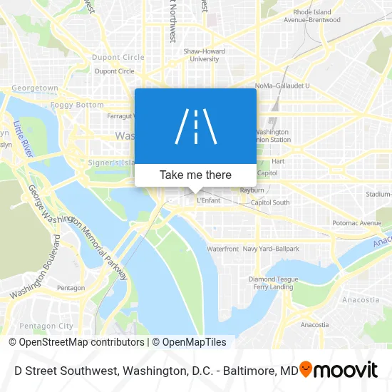 D Street Southwest map