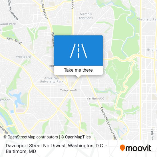 Mapa de Davenport Street Northwest