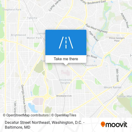 Decatur Street Northeast map