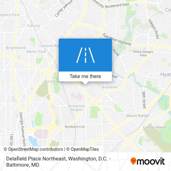Delafield Place Northeast map