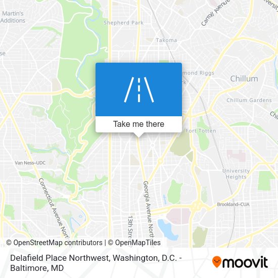 Mapa de Delafield Place Northwest