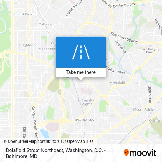 Mapa de Delafield Street Northeast