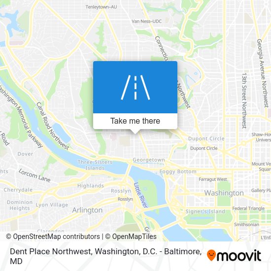 Mapa de Dent Place Northwest