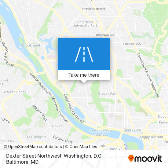 Dexter Street Northwest map