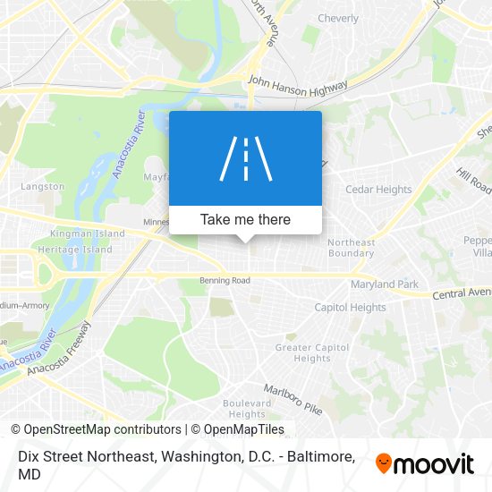 Mapa de Dix Street Northeast
